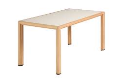 Tisch L‰rchenholz Linoleumplatte \